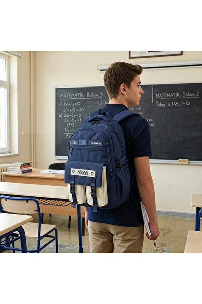 Relaxion Ergonomic Large Size Multi-Compartment High School University Daily ...