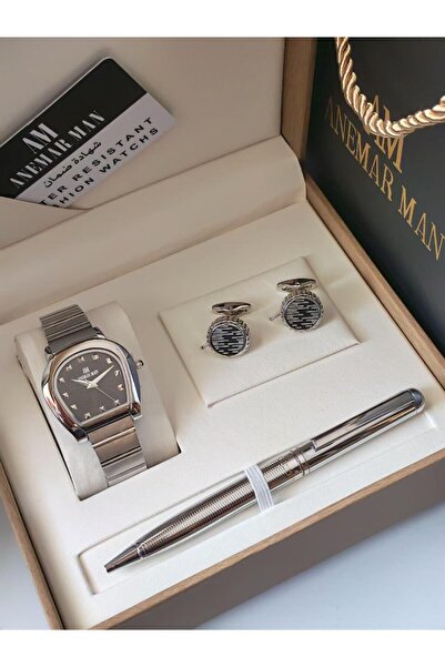 NO BRAND Luxury Men's Set (Watch + Pen + Cup) Anmar Man - Waterproof with 1 Y...