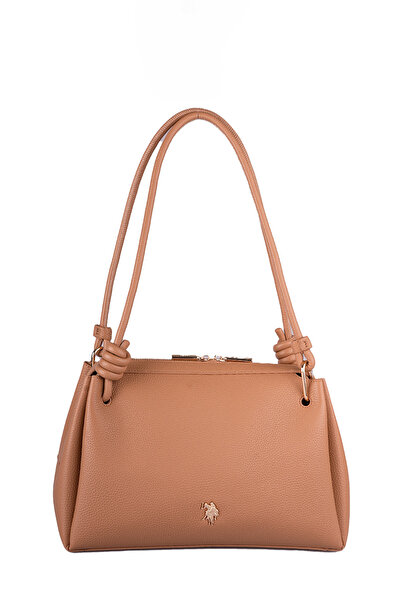 U.S. Polo Assn. U.S. Polo Assn., Τσάντα ώμου, σε χρώμα καμηλό, με λογότυπο, γ...