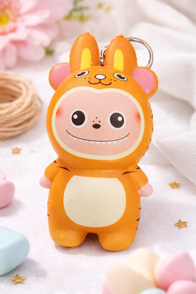 Srctech Labubu Squishy Soft Light-Up Keychain - 10 cm