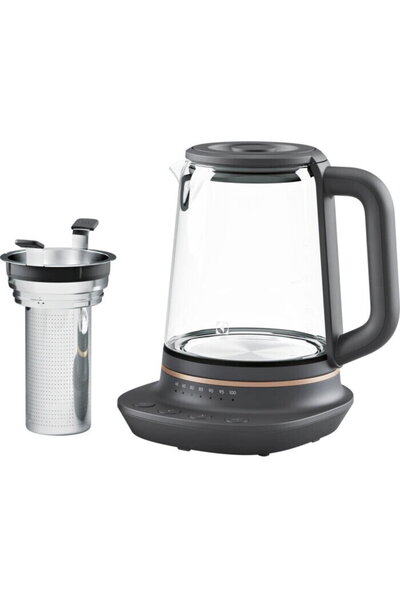 Electrolux Kettle E7GK1-8BP, 2400W, tea infuser set included, Schott glass, p...