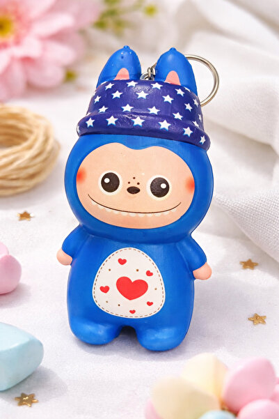 Srctech Labubu Squishy Soft Light-Up Keychain - 10 cm