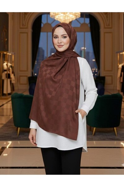 İSTANBULSTYLEMODA Dama Jacquard Shawl Satin Filled Evening Dress Shawl 190X75