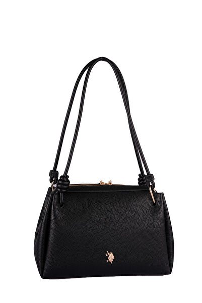U.S. Polo Assn. U.S. Polo Assn., Τσάντα Ώμου, Μαύρη, με λογότυπο, για γυναίκες