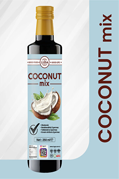Luga Coconut Fit Hindistan Cevizi Şurubu Mix 250 ml – Doğal İçerik, Cam Şişe