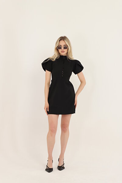 Bonne Maison Women's Viral New Season Button Detailed Dress