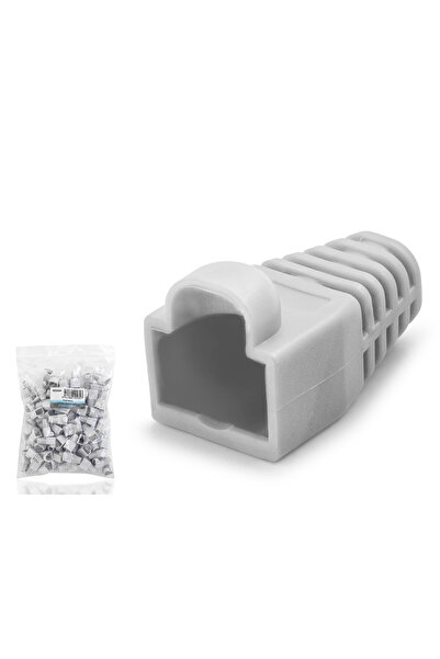 Epilons حزمة موصلات Rj45 - 100 قطعة رمادية / حزمة اقتصادية ND2434 ZENVIA-TG4356