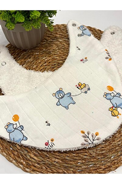 LUMİBABY BUTİK Double-Layered Towel, Muslin Collar, Baby Bib, Scarf