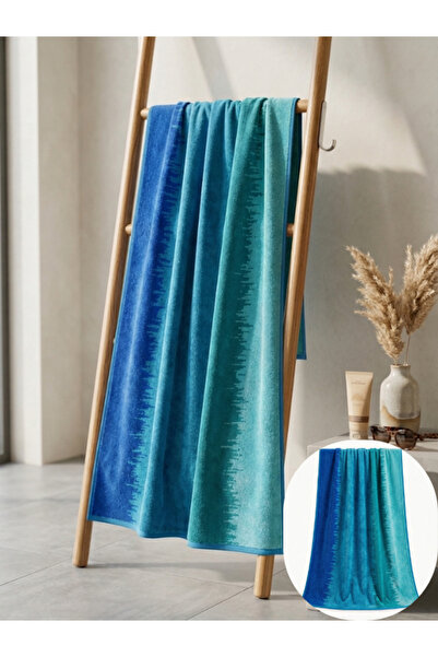 Truva Home 100% Cotton Beach Towel - 75x150 cm, Ultra Absorbent and Soft Text...