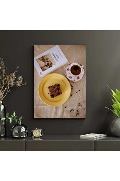 Bpestore Tablou Canvas "Coffee & Books" - Decor Cozy cu Anna Karenina, Cafea ...