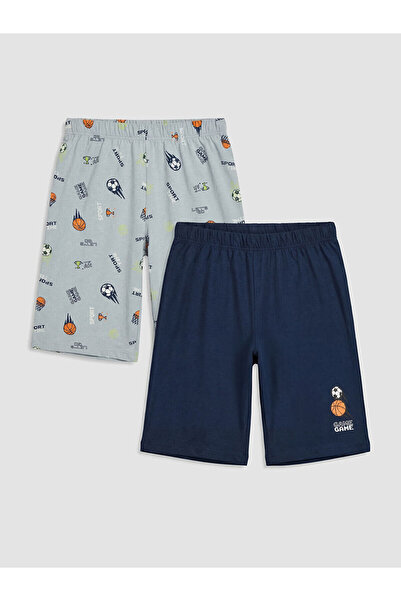 LC Waikiki Peak New Season Printed Boys' Pajama Shorts 2-Pack