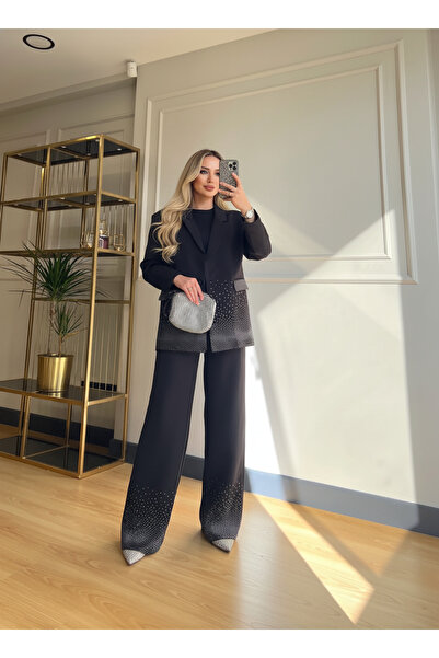 HAPPINES SNM Stoned Jacket and Pants Two-Piece Set