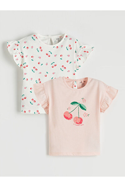 LC Waikiki Nevavm Farkıyla Kız Baby Printed Blouse 2-Piece Set