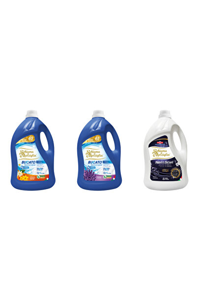 Schiuma di Marsiglia BUCATO detergent rufe 3 x 5L (15L), Arancio + Lavanda + ...