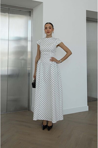 Havoş Λευκό φόρεμα με πουά Munsin Belden