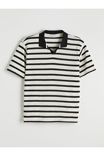 LC Waikiki Tricou negru cu guler polo pentru bărbați