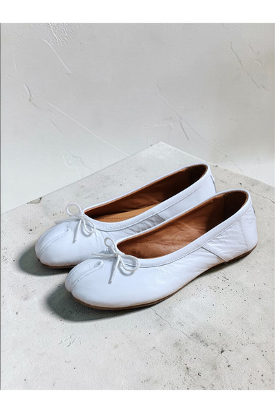 Ega ayakkabı Women's Genuine Leather Flip-Flops Ballet Flats