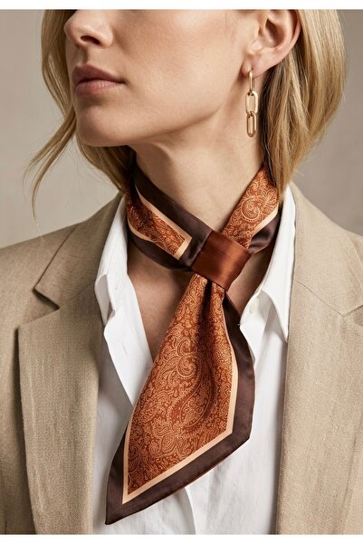 tuaipek Karamel PAİSLEY Kravat/Fular