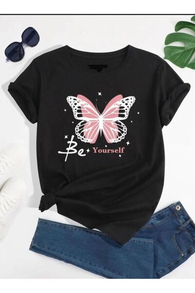 Joetsu Μπλουζάκι Unisex με στάμπα KELEBEK, Oversize, για Γυναίκες/Άνδρες