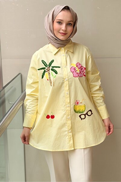 Ghisa Renkli Baskılı Pamuk Gömlek