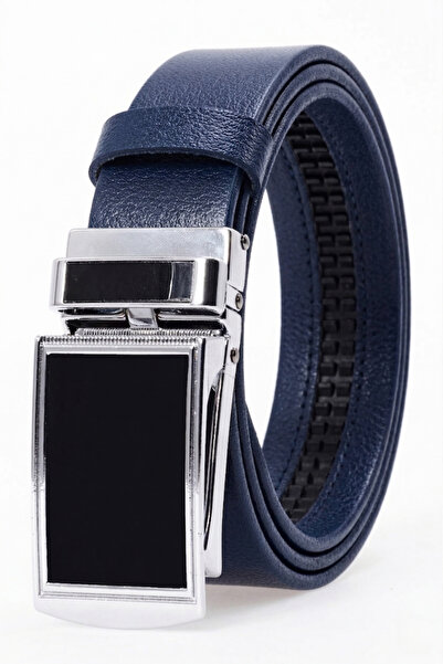 derikem Automatic Buckle, No Holes, 100% Genuine Buffalo Leather, Classic Men...