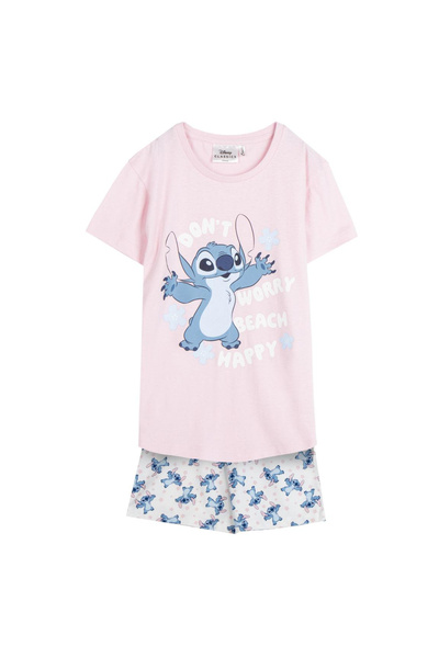 Lilo & Stitch Καλοκαιρινές πυτζάμες, κοντομάνικες, βαμβακερές, Παραλία
