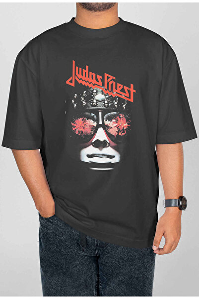 buzagi tasarım ürünleri تي شيرت للجنسين بطباعة رقمية كبيرة الحجم من Judas Priest