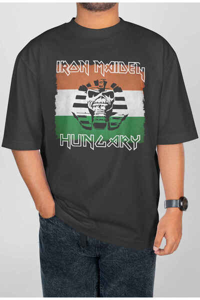 buzagi tasarım ürünleri Iron Maiden Digital Print Oversize Unisex T-Shirt