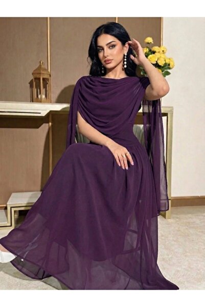 DVNA Dvna Lilac Chiffon Maxi Dress