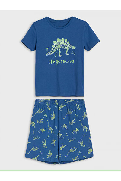 OEM Βαμβακερές πυτζάμες με κοντά μανίκια Στεγόσαυρος Δεινόσαυρος