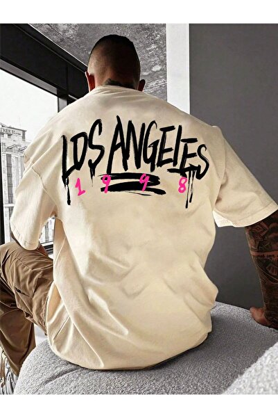 Joetsu Men's Printed Oversize Women'S/Men's Unisex White Tshirt