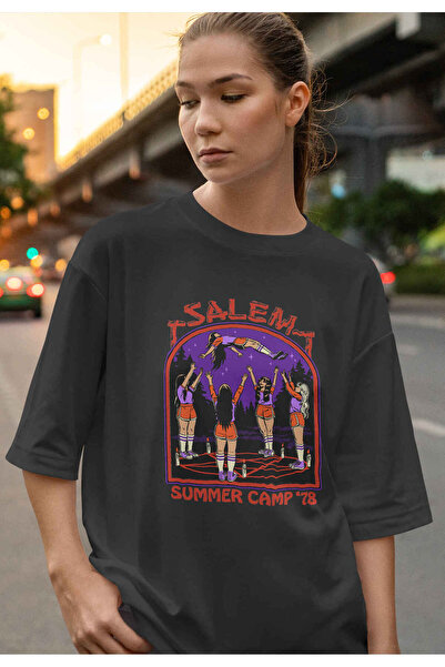 buzagi tasarım ürünleri Salem Digital Print Oversize Unisex T-Shirt