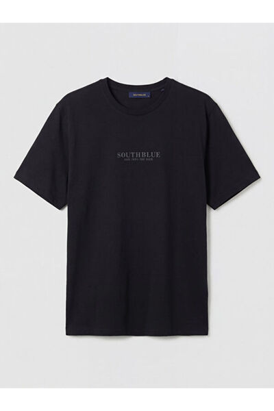LC Waikiki Tricou pentru bărbați din bumbac pieptănat cu imprimeu Sparkly Cho...