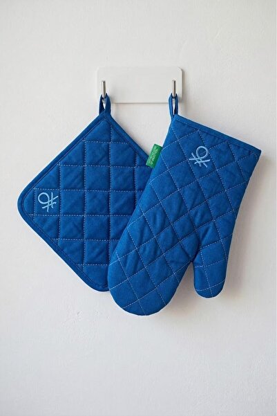 United Colors of Benetton Be-28455-bl 100% cotton blue plain 17*30 cm-20*20 c...
