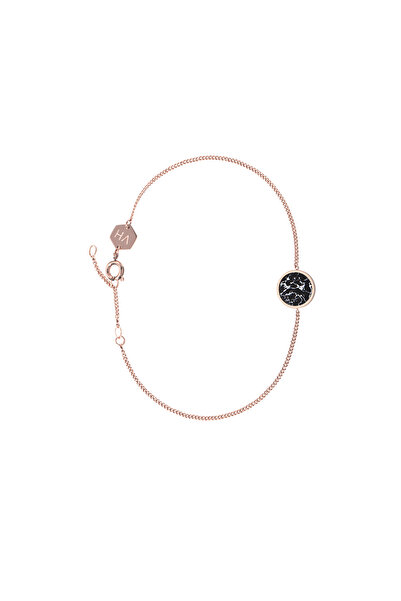 Victoria Hyde Μαύρο περιβραχιόνιο από μάρμαρο Sudbury hill