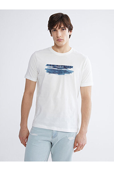 LC Waikiki Zero Roba Collar Printed Combed Cotton Men's T-Shirt from Uzg Stor...