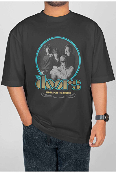 buzagi tasarım ürünleri The Doors Digital Print Oversize Unisex T-Shirt