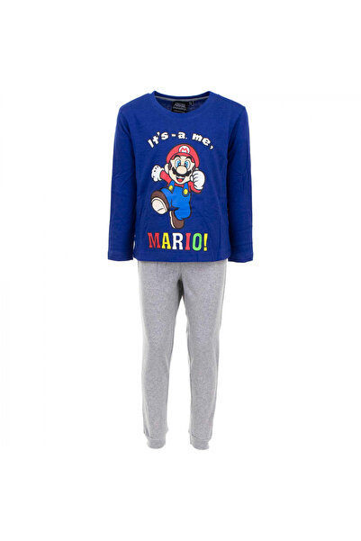 Super mario Μακρυμάνικες πυτζάμες για αγόρια, βαμβακερές, Μάριο