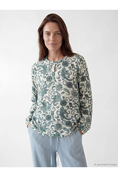 LC Waikiki Ruffled Judge Robe Collar Embroidered Blouse for Style Enthusiasts...