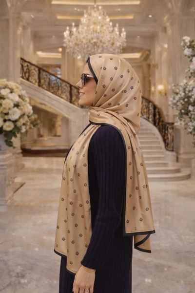 Shiva Scarfs Floral Pattern Voile Silk Shawl Accessory Foulard Hijab Scarfs