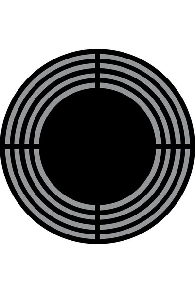 NOSTA Set of 6 Black-Grey Minimalist Geometric Coasters (with Protection Box)