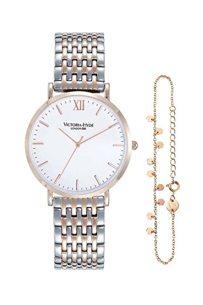 Victoria Hyde Πριμρόουζ κλασικό δίχρωμο σετ ρολόι