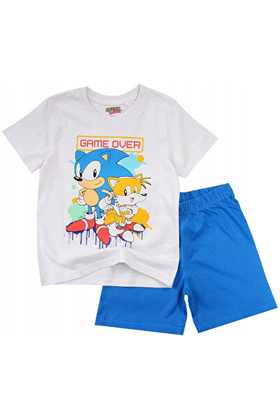 Sonic Καλοκαιρινές πυτζάμες με κοντά μανίκια, βαμβακερές, Game Over