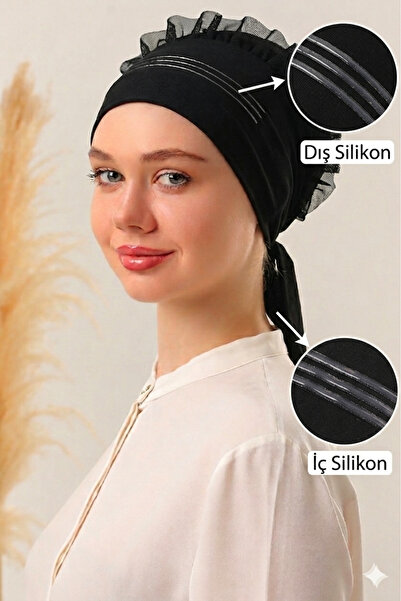 Melodi Scarf Διπλό αντιολισθητικό σκουφάκι σιλικόνης με βολάν - Αντιολισθητικ...