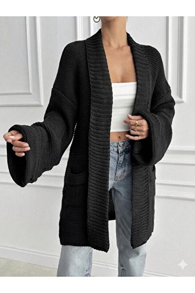 yardıtekstil Knitwear Cardigan 100% Acrylic Jacket with Patterned Collar and ...