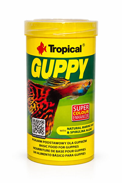 Kotenart Tropical Guppy Balık Yemi – Renk Arttırıcı Spirulina İçerikli Lepist...