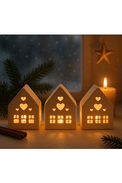 STRAWLİN MAISON 3 lü tealight mumluk
