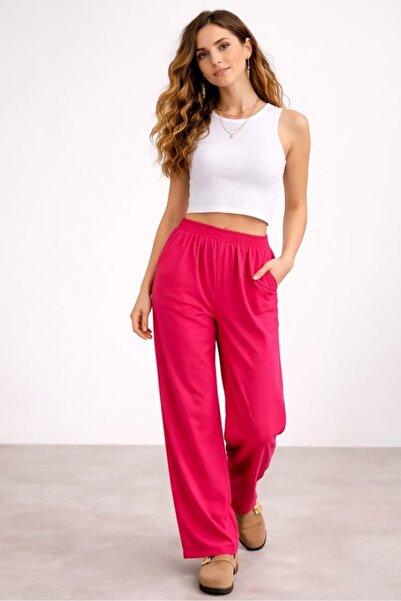 bb butik basic Γυναικείο παντελόνι από ύφασμα Draped Ayrobin - Βασικό παντελό...