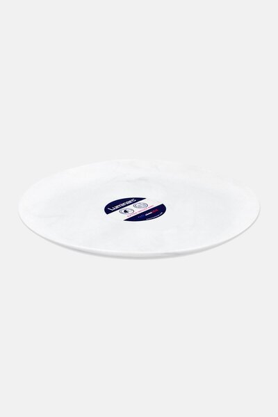 Luminarc Diwali Marble Dinner Plate, White
