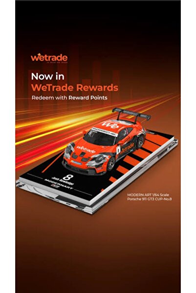 modernart Porsche 911 GT3 CUP no.8 Wetrade (Pleksi-Kapalı Jelatinli-Limitli M...